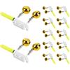 HEATSHAKING 12 Pezzi Luce da Pesca Notturna con Allarme, Bastoncino Fluorescente con Campanello, Clip Antiscivolo in Abs e Rame, Verde, per Estremità Canna da Pesca, Rilevamento Abboccata