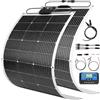 TPTAWF Kit Pannello Solare 800W | Pannello Solare RV Monocristallino Flessibile 2x400W | per Batteria 12V/24V | ETFE Semiflessibile