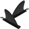 BESTYASH Set Pinne per Paddleboard 2Pezzi in PVC Nero Pinna di Bilanciamento per Kayak in Acque Basse