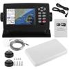 TRDEWR Navigatore GPS Satellitare Marino da 5'' con Display LCD A Colori, Posizionamento, Plotter Cartografico for Barche, Navigazione Antenna Navigazione Precisa