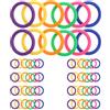 KOMBIUDA 60 Pezzi Gioco delle Bottiglie Anelli in Plastica Ergonomici, Accessori per Lancio Facile da Afferrare, per Carnevali e Giochi All'aperto e Adulti