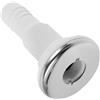 Hemobllo Water Drain Plug, Yacht Outlet, Yacht Drainage Hose Joint 3/4, Bianco, Acciaio Inossidabile e ABS, Facile Installazione per Watercraft e Speedboats