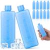 SHINEOFI 20 mini mattonelle refrigeranti per refrigeratore d'aria, borsa termica (auto-riempibile con acqua), elementi refrigeranti salvaspazio, riutilizzabili per aria condizionata, contenitore per
