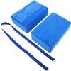 Hemobllo Yoga Block in Eva Blu, Leggero e Stabile, Mattoncino per Yoga Antiscivolo per Stretching e Allenamento Danza
