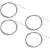 ibasenice 4 Pezzi Corda per Rete da Basket Resistente Heavy Duty in Filo d'Acciaio Argento per Cerchio Basket e Tabellone, Adatta per Uso Indoor e Outdoor Sportivi Adulti