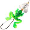 Marchfunny Esca realistica a forma di rana, 11,5 cm, con glitter, esca topwater con gancio singolo, esca da pesca morbida senza erbacce per spigole e pesci neri in copertura pesante (4# colore)
