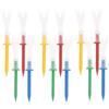 Garneck 16 Pezzi Tee da Golf in Plastica di Colori Misti, Tee Piatti Professionali per Colpi Dritti e Meno Attrito, per Allenamento Indoor e Outdoor Colore Casuale