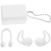 ibasenice Clip per Naso e Tappi per Orecchie in Silicone e Plastico Bianco, Protezione Comoda e Morbida per Nuoto in Piscina, Set per Adulti