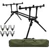 Marchfunny Alluminio Canna Da Pesca Pod Treppiede 3-Rod Holder
