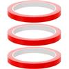 WRITWAA 3 Rotoli Nastro Protettivo Rosso per Bordi Racchetta da Ping Pong, Leggero per Allenamento e Protezione in Uso