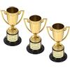 IWOWHERO Trofei Premio in plastica Oro, 3 Pezzi, per Eventi Sportivi e Festa Scuola, Mini Coppe per e Studenti Riutilizzabile