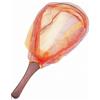 Qianly Rete da Pesca Pieghevole Rete di Atterraggio Guadino Bilancia con Legno Naturale Metallo Durevole Maglia Presa Sicura Portatile Salva Spazio Adatta, Arancione, Arancione