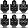 AUTSUPPL Bersaglio Metallico Piccolo Nero 6Pezzi per Tiro al Bersaglio, Portatile, per Allenamento e Pratica di Precisione Indoor e Outdoor