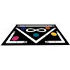 Bffcnl Tappetino Allenamento Basket Tappeto Esercizi Pad Piedi Materassino Agilità per Passi Rapidi con Indicazioni Direzionali in Diatomee Adatto per Pratica Domestica Area Giochi Casa, Pattern 02