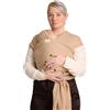 RYLOOBABY Fascia per Bambino Portatore Neo-Toddler 3-16kg - Morbida Fasciatura Elastica per Bambino - Testata per la Sicurezza - Fasciatura per Bambino a Mani Libere - Fascia per Neonato (Beige Caldo)