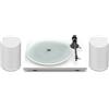 Pro-Ject + Sonos T1 EVO BT bianco opaco + Era 100 bianco opaco (set di 2)