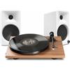 Pro-Ject + Kanto ORA4 bianco opaco (confezione da 2) + E1 BT noce AT3600L