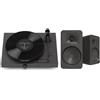 Pro-Ject + Kanto ORA4 nero opaco (confezione da 2) + Juke Box E1 nero laccato