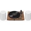 Pro-Ject + Sonos Juke Box E1 noce + Era 100 bianco opaco (set di 2)