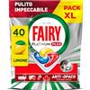 Fairy Platinum Pastiglie Lavastoviglie Plus, 40 Capsule, Limone.