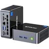 GMKtec Mini PC Intel i5-12450H (Turbo 4,4 GHz) 16 Go (8x2) DDR4 3200 MHz 1 To M.2 PCIe3.0 NVMe SSD Mini Ordinateurs, USB 3.2/WiFi 6/BT5.2, Ethernet 2,5G/Type-C (DP/Données)/HDMI*2/PC de Bureau