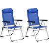 Totò Piccinni Spiaggina RIVA Alluminio Textilene 7 Posizioni (Blu 2Pz)