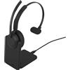 Jabra Evolve3 45 - Cuffie mono wireless USB-A con ANC | Certificate per le piattaforme UC | Inclusa base di ricarica