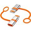 TEKFUSE Adattatore USB-C a Lightning Ricarica Rapida PD 36W Trasferimento 480Mbps, Connettore Reversibile Antiscivolo Alloggiamento Alluminio Anello Anti-Perdita, Compatibile con iPhone 11 12 13 14