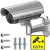 Retoo Fotocamera Dummy girevole per interni ed esterni, telecamera CCD senza fili con LED lampeggiante, resistente alle intemperie, fake camera per la sorveglianza della casa e dell'ufficio(grigio)