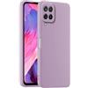 HULLIN Custodia per Telefono in Silicone Colorato, Adatta per Samsung Galaxy A22 4G / M22 4G / M32 4G (6.4) - Erba Viola