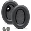 HoneTeek Cuscinetti auricolari di ricambio per cuffie over-ear Sony WH-1000XM4, compatibili WH1000XM4 con pelle proteica più morbida, in memory foam con isolamento acustico, colore nero