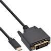 InLine 64132 2m USB C DVI-D Nero cavo e adattatore video