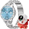 CHOOSETIME Smartwatch Donn con Diamanti, 1.32 Orologio Fitness con Ciclo Mestruale/Sonno/Frequenza Cardiaca per Android iOS, 500+ Quadranti, 2 Cinturini, 100+ Sport, Chiamate Bluetooth, Argento