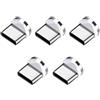 Dewfigs ㅤ 5 Pezzi Tipo C Connettori Magnetici, Usb C Magnet Adapter Trasferimento Dati a Ricarica Rapida, per Rotondo 7 Pin Cavo Magnetico USB C, Compatibile con Tipo C, per iPhone 15 Pro Max, Samsung, Huawei
