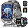 LIGE Smartwatch Uomo Militare,3 Cinturini,1.96 HD Orologio Smartwatch con Chiamata Bluetooth,5ATM impermeabile Smart Watch con 400mAh 100+ Modalità Sportive,Cardiofrequenzimetro Android IOS