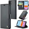 oiysrtoc Cover per iPhone 11 in Pelle PU Premium, Portafoglio con 3 Fessure Carte e Supporto, Blocco RFID, Chiusura Magnetica Custodia iPhone 11, Nero