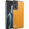HAFFAN Custodia Cover Protettiva per Cellulare per Motorola Moto Edge 50 Fusion (6.7 inches), Stile Similpelle - Giallo