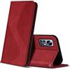 ZONNAVI Cover per Xiaomi Mi 12 / 12X, Flip Custodia Pelle PU con [Slot Cart] [Supporto Stand] [Magnetica], Cover a Libro Portafoglio per Xiaomi Mi 12 / 12X (Rosso)