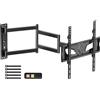 WHYFONE Supporto TV Parete con Braccio Extra Lungo 845mm per Schermi LCD/LED/OLED da 26-65 Pollici, Staffa TV Girevole Inclinabile ed Estendibile, Braccio TVs ad Angolo fino a 35kg, Max VESA 400x400mm