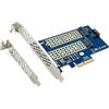 H!Fiber.com Adattatore 2-in-1 M.2 PCIe3.0 X4 per un'unità SSD M.2 NVMe e un'unità SSD M.2 SATA, supporto per unità SSD 2230/2242/2260/2280 M.2
