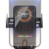Generic Supporto per caricabatterie wireless per auto - 15 W Ricarica rapida per auto, di bloccaggio automatico del telefono, titolari di controllo musicale pendolarismo | Controllo musicale