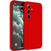 HAFFAN Custodia in Silicone TPU Compatibile con Samsung Galaxy S24+ / Samsung Galaxy S24 Plus (6.7 inches), Cover Case Protettiva per Cellulare - Rosso Cina