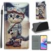 KENHONER Custodia per Xiaomi Redmi Note 10 5G, gatto | Portafoglio Pelle PU, Magnetica, Resistente Agli Urti, Scomparto Carte Credito, Pieghevole, Flip Libro, Motivo