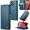 oiysrtoc Cover per iPhone 15 Pro Max in Pelle PU Premium, Portafoglio con 3 Fessure Carte e Supporto, Blocco RFID, Chiusura Magnetica Custodia iPhone 15 Pro Max, Blu
