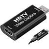 VINDENI Scheda Acquisizione Video, 1080P 4K Capture Card, Adattatore HDMI USB