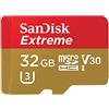 SanDisk Extreme Scheda di Memoria MicroSDHC da 32 GB e Adattatore SD, fino a 90 MB/s, Classe 10, V30 [Vecchio Modello]