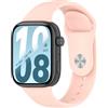 GIOPUEY Cinturini Compatibile con Honor Watch X5i, Morbido Silicone Cinturino [Resistente all'Usura] [Traspirante] - Pink