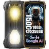 Blackview BV7300 Rugged Smartphone Android 14, 800LM Luce LED, 18GB+256GB/2TB, 6.67 HD+700 nit Cellulare Antiurto, 15000mAh/45W Telefoni Cellulari, 50MP+20MP Visione Notturna, Dual SIM 4G/NFC/GPS