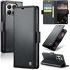 Teeirllim Cover per Xiaomi 17T Pro 5G, Blocco RFID Custodia Portafoglio Premium PU Pelle,con Funzione Supporto Magnetica Carta Fessura Case Flip Libro per Xiaomi 17T Pro 5G, Nero
