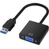 Azuxreza Adattatore da USB a VGA, adattatore da USB 3.0/2.0 a VGA multi-display convertitore video - PC laptop Windows XP 7/8/8.1/10, desktop, laptop, PC, monitor, proiettore, HDTV
